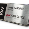 Framed Name Tag - Black /Silver Block 1.5x3