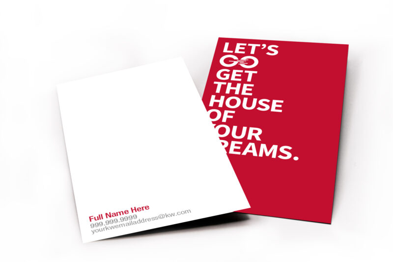 GO Pocket Card White/Red House of our Dreams Business Card